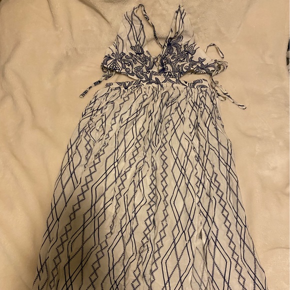 Long blue and white dress - never worn! - Picture 1 of 1